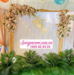 Backdrop chụp hình cho ngày cưới - Công Ty TNHH Nghệ Thuật Việt Hoa